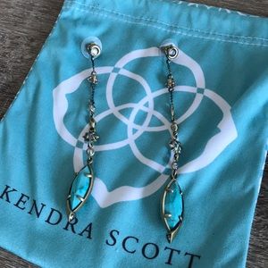 Kendra Scott turquoise and brass earrings